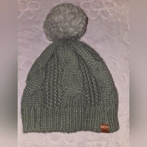 Cozy Grey Knit Beanie with Pom-Pom